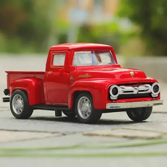 Vintage Mini Diecast  Truck Christmas Metal Farmhouse Decorative Tabletop Storage DailySale Red Pink Yellow Red-Pink-Yellow-Black-Blue-Green-White-