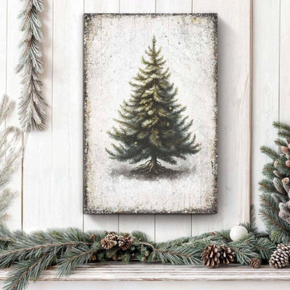 Vintage Pine Tree Christmas Wall Art Tailored Canvases 18x12 inch Medium Premium Gallery Wrapped 24x16 inch Large Premium Gallery Wrapped 36x24 inch Extra Large Premium Gallery Wrapped 18x12 inch Medium Premium Gallery Wrapped-24x16 inch Large Premium Gallery Wrapped-36x24 inch Extra Large Premium Gallery Wrapped-