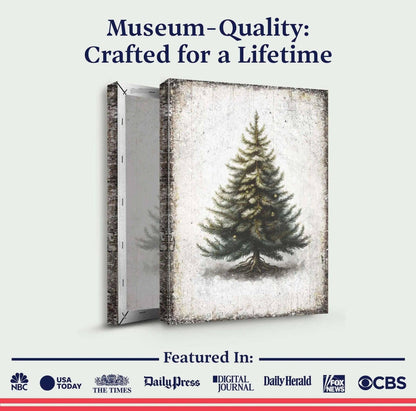Vintage Pine Tree Christmas Wall Art Tailored Canvases 18x12 inch Medium Premium Gallery Wrapped 24x16 inch Large Premium Gallery Wrapped 36x24 inch Extra Large Premium Gallery Wrapped 18x12 inch Medium Premium Gallery Wrapped-24x16 inch Large Premium Gallery Wrapped-36x24 inch Extra Large Premium Gallery Wrapped-