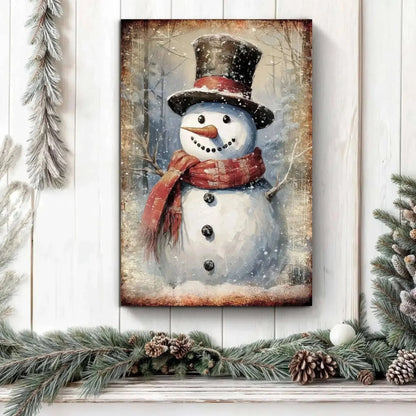 Vintage Snowman Christmas Wall Art Cartsfy Inc.