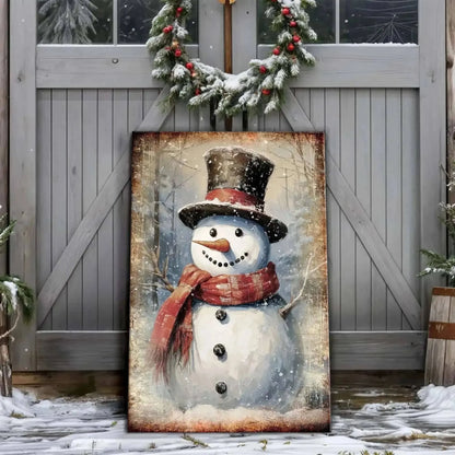 Vintage Snowman Christmas Wall Art Cartsfy Inc.
