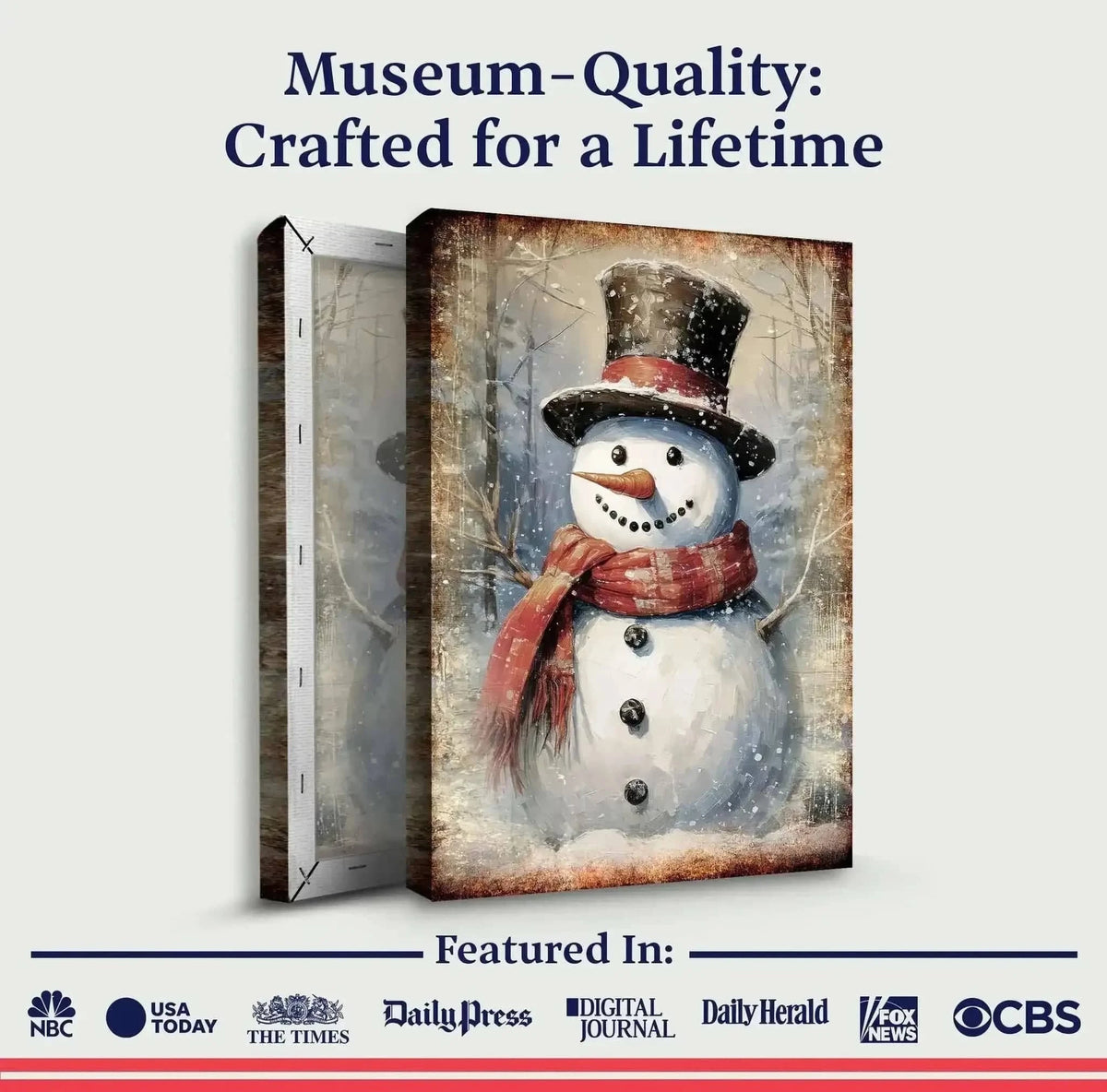Vintage Snowman Christmas Wall Art Cartsfy Inc.