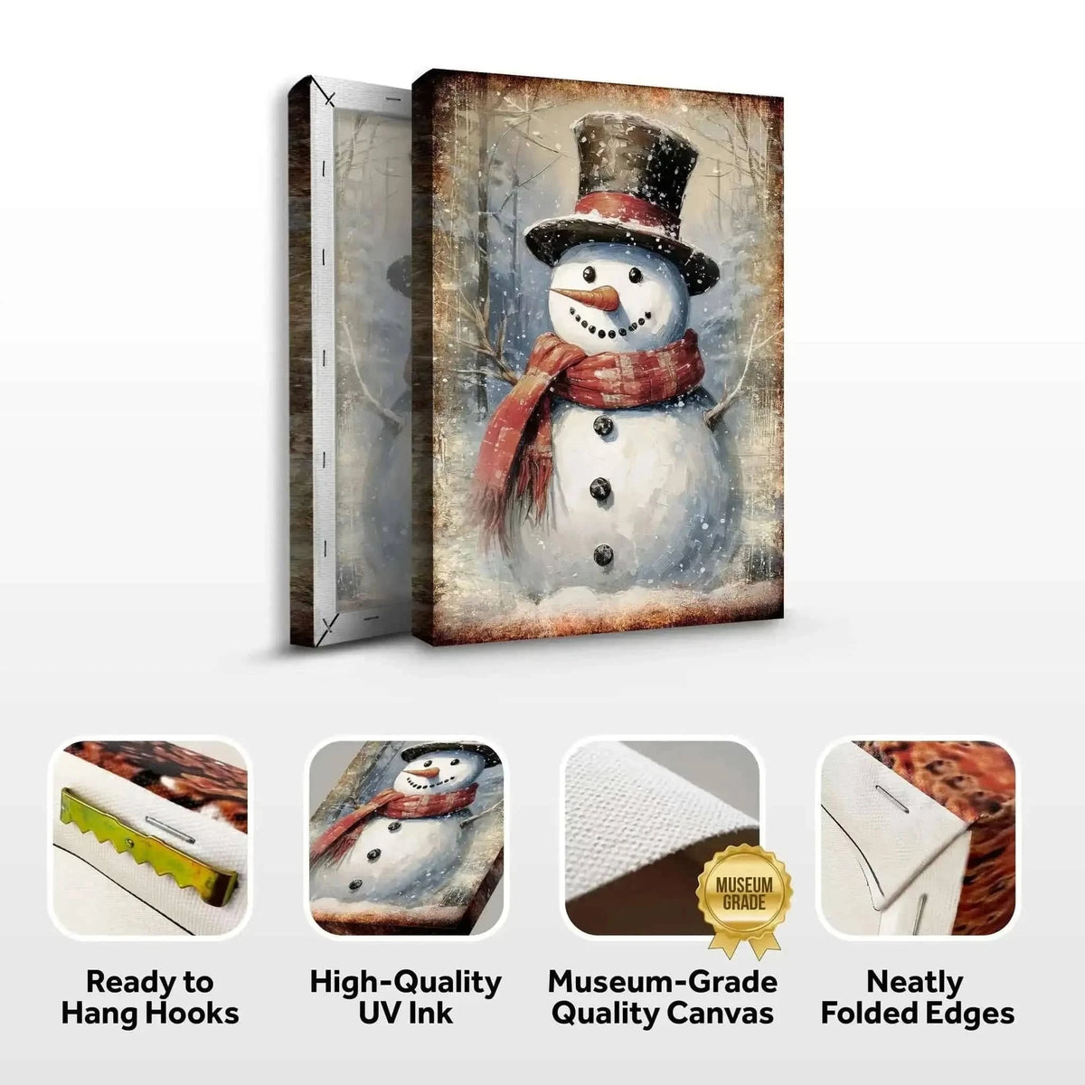 Vintage Snowman Christmas Wall Art Cartsfy Inc.