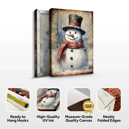 Vintage Snowman Christmas Wall Art Cartsfy Inc.