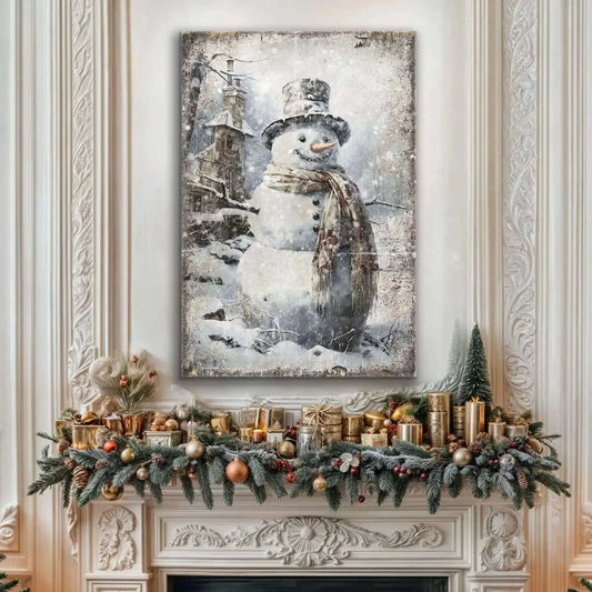 Vintage Snowman Christmas Wall Art II Cartsfy Inc.
