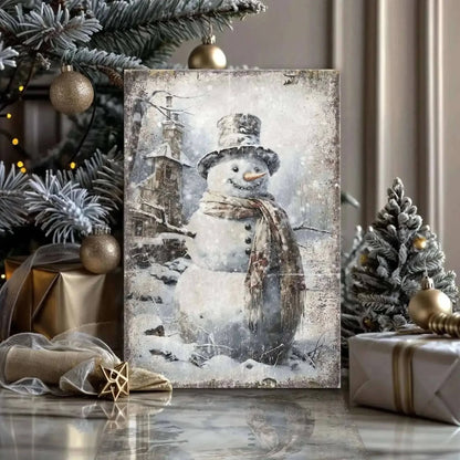 Vintage Snowman Christmas Wall Art II Cartsfy Inc.