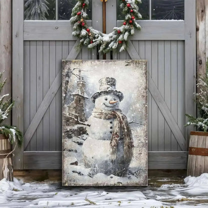 Vintage Snowman Christmas Wall Art II Cartsfy Inc.