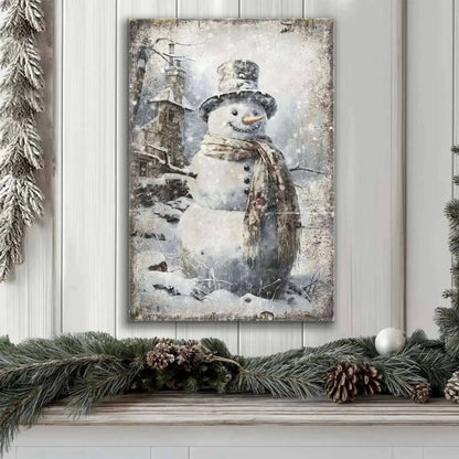 Vintage Snowman Christmas Wall Art II Cartsfy Inc.