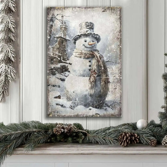 Vintage Snowman Christmas Wall Art II Cartsfy Inc.