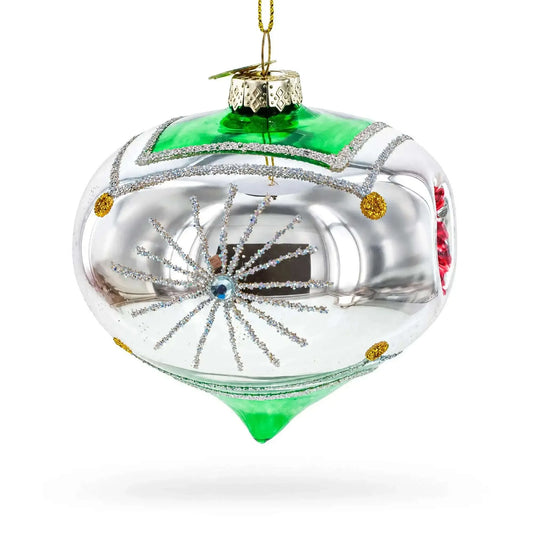 Vintage-Style Tear Drop Indented Glass Christmas Ornament Cartsfy Inc.