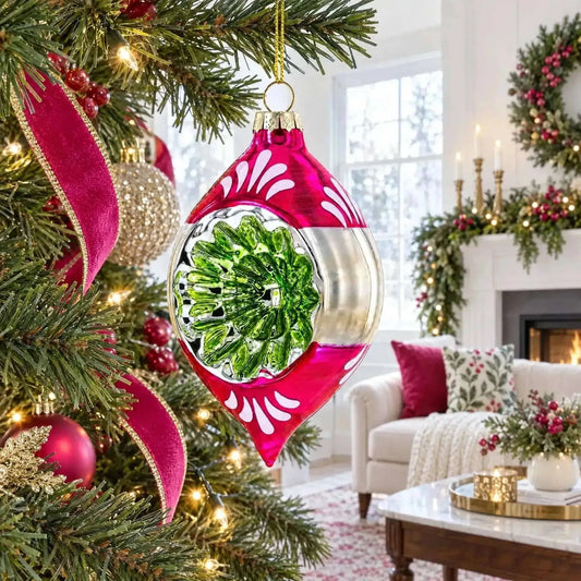 Vintage Tinsel Retro-Inspired Glass Christmas Ornament Cartsfy Inc.