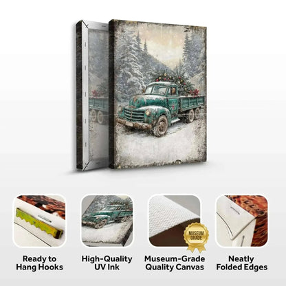 Vintage Truck With Christmas Tree Wall Art Cartsfy Inc.