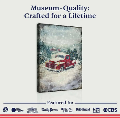 Vintage Truck With Christmas Tree Wall Art II Cartsfy Inc.
