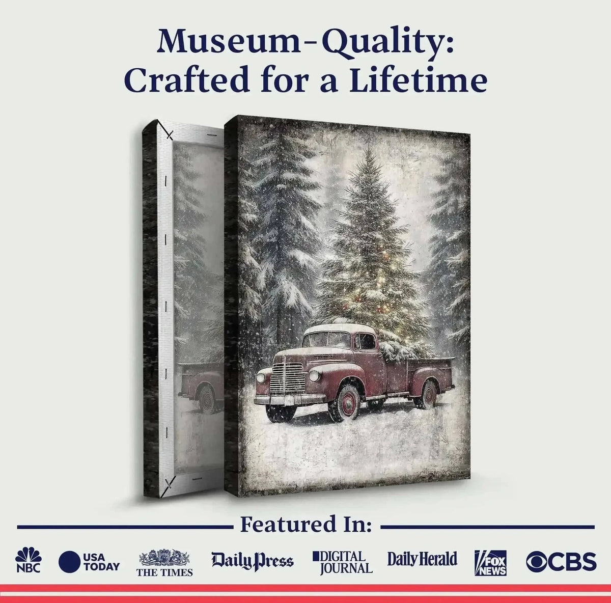 Vintage Truck With Christmas Tree Wall Art III Cartsfy Inc.