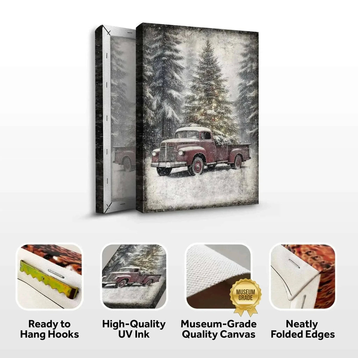 Vintage Truck With Christmas Tree Wall Art III Cartsfy Inc.