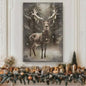 Vintage Winter Deer Christmas Wall Art Cartsfy Inc.