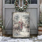 Vintage Woodland Santa Christmas Wall Art