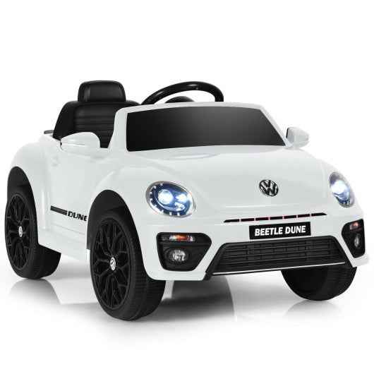 Volkswagen Beetle Kids Electric Ride On Car with Remote Control-White Cartsfy Inc.