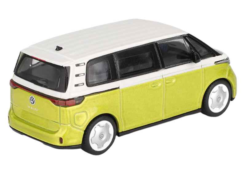 Volkswagen ID. Buzz Van Pomelo Yellow Metallic and Candy White Limited Edition 1/64 Diecast Model Car by Mini GT Miniature Motors Default Title Default Title-