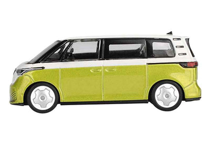Volkswagen ID. Buzz Van Pomelo Yellow Metallic and Candy White Limited Edition 1/64 Diecast Model Car by Mini GT Miniature Motors Default Title Default Title-