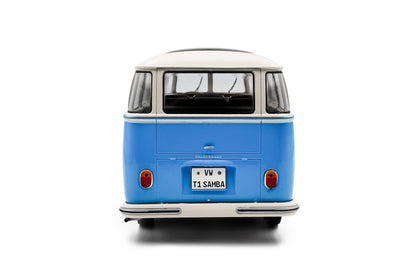 Solido 1962 Volkswagen T1 Samba Minibus Blue 1:18