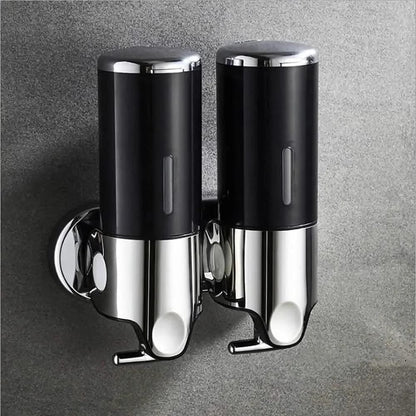 Wall Mounted Bathroom Shower Pump Dispenser DailySale Black / 2 Chamber Black / 3 Chamber Gold / 2 Chamber Black / 2 Chamber-Black / 3 Chamber-Gold / 2 Chamber-Gold / 3 Chamber-Silver / 2 Chamber-Silver / 3 Chamber-White / 2 Chamber-White / 3 Chamber-