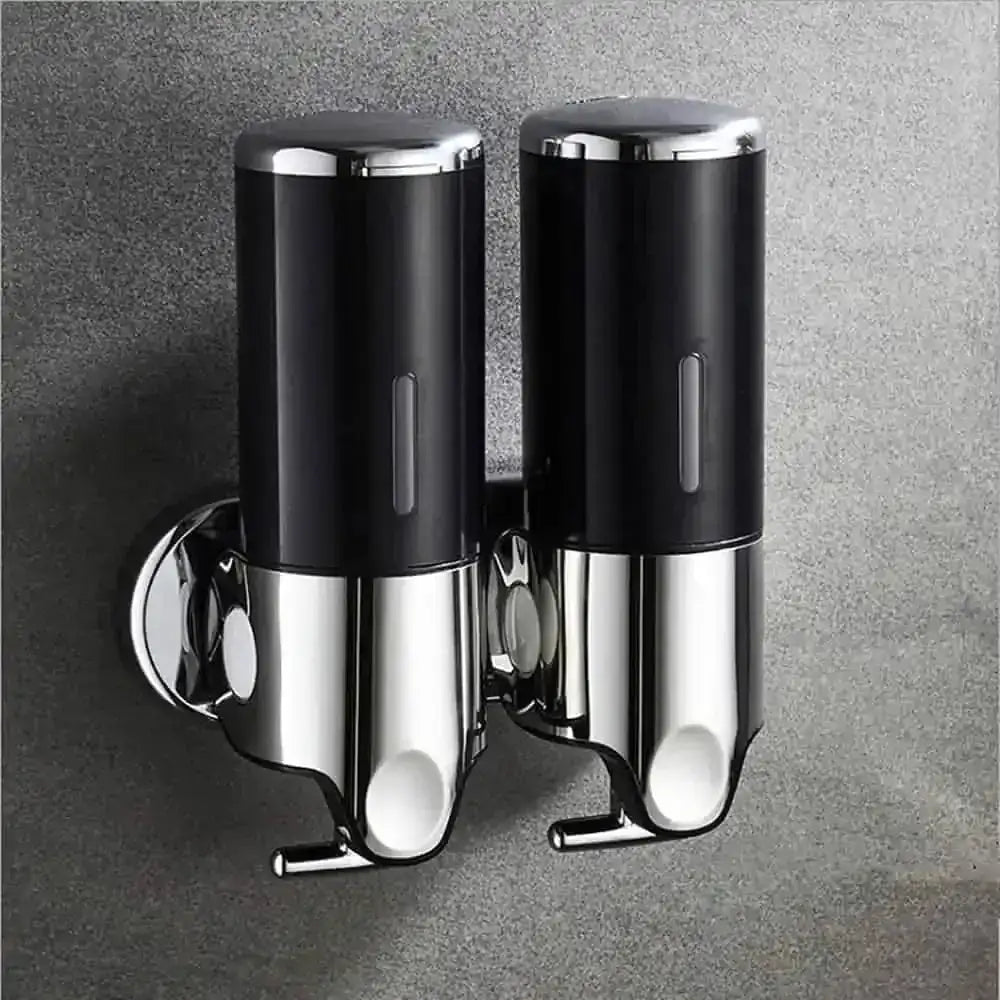 Wall Mounted Bathroom Shower Pump Dispenser DailySale Black / 2 Chamber Black / 3 Chamber Gold / 2 Chamber Black / 2 Chamber-Black / 3 Chamber-Gold / 2 Chamber-Gold / 3 Chamber-Silver / 2 Chamber-Silver / 3 Chamber-White / 2 Chamber-White / 3 Chamber-