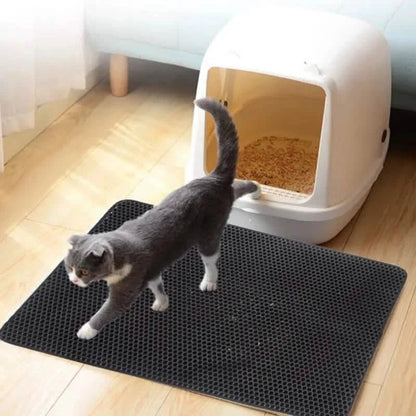 Waterproof EVA Double Layer Cat Litter Trapping Pet Litter Box Mat Clean Pad - Cartsfy Inc.