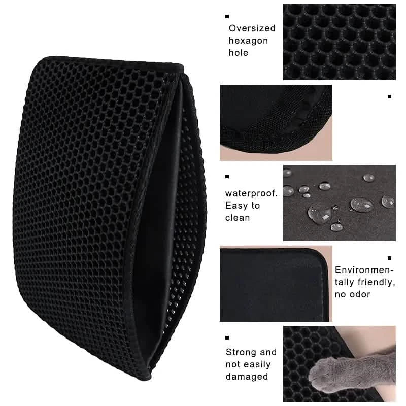 Waterproof EVA Double Layer Cat Litter Trapping Pet Litter Box Mat Clean Pad - Cartsfy Inc.
