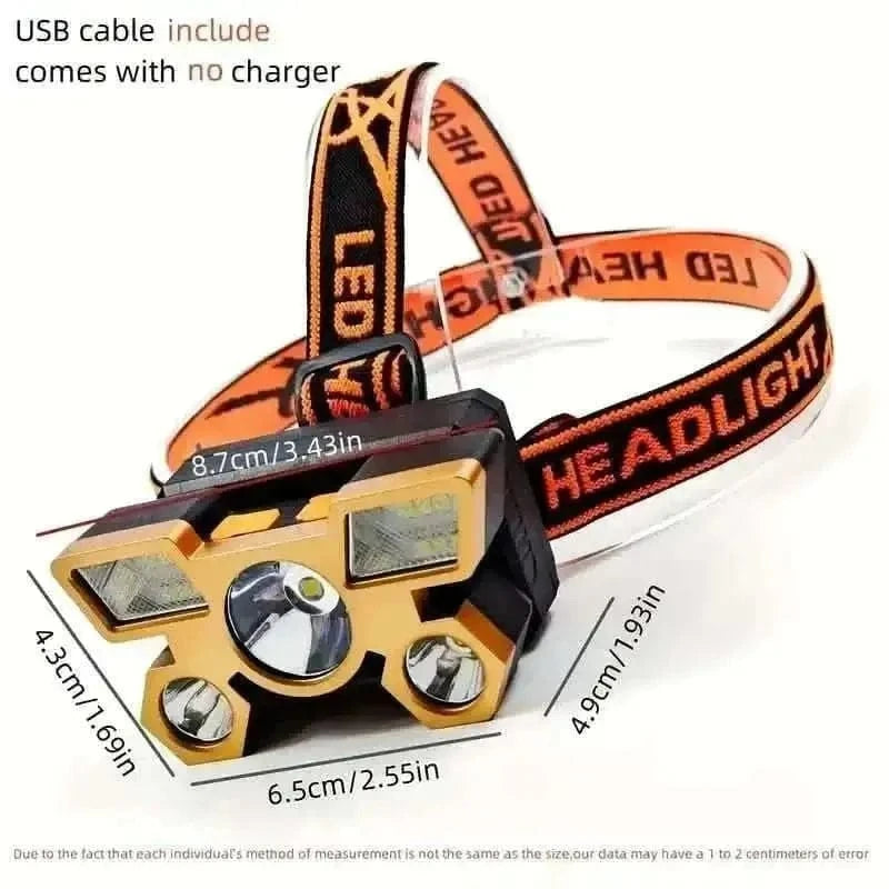 Waterproof LED Headlamp for Outdoor Adventures DailySale Silver Gold Silver-Gold-