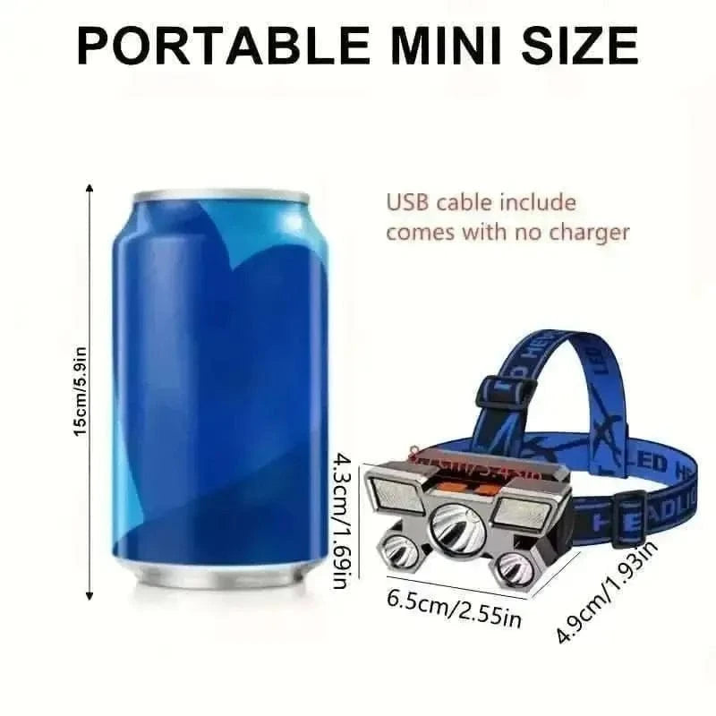 Waterproof LED Headlamp for Outdoor Adventures DailySale Silver Gold Silver-Gold-