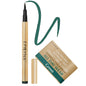 Green liquid eyeliner pen with cap and dark green swatch