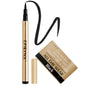 Black liquid eyeliner pen with black smudge-proof swatch and gold tube
