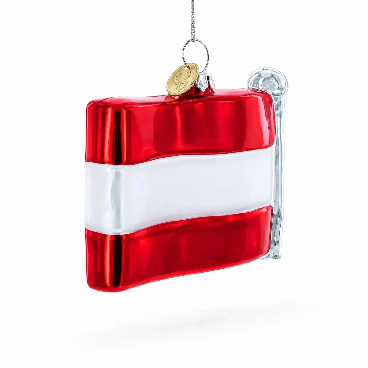 Waving Flag of Austria Glass Christmas Ornament Cartsfy Inc.
