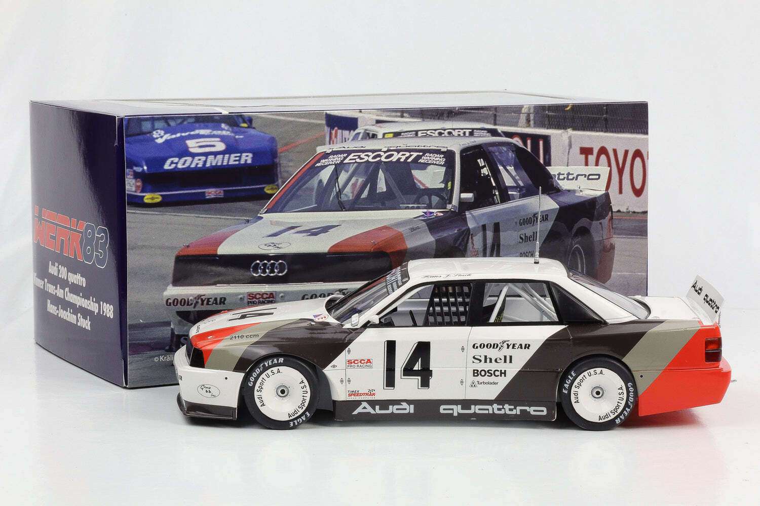 Werk83 Audi 200 Quattro Team Audisport No 14 Cleveland Trans-Am 1988 1:18 STM Diecast Default Title Default Title-