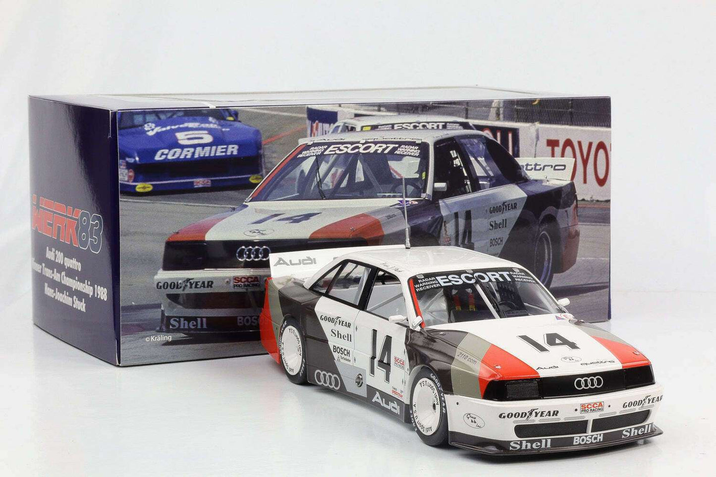Werk83 Audi 200 Quattro Team Audisport No 14 Cleveland Trans-Am 1988 1:18 STM Diecast Default Title Default Title-