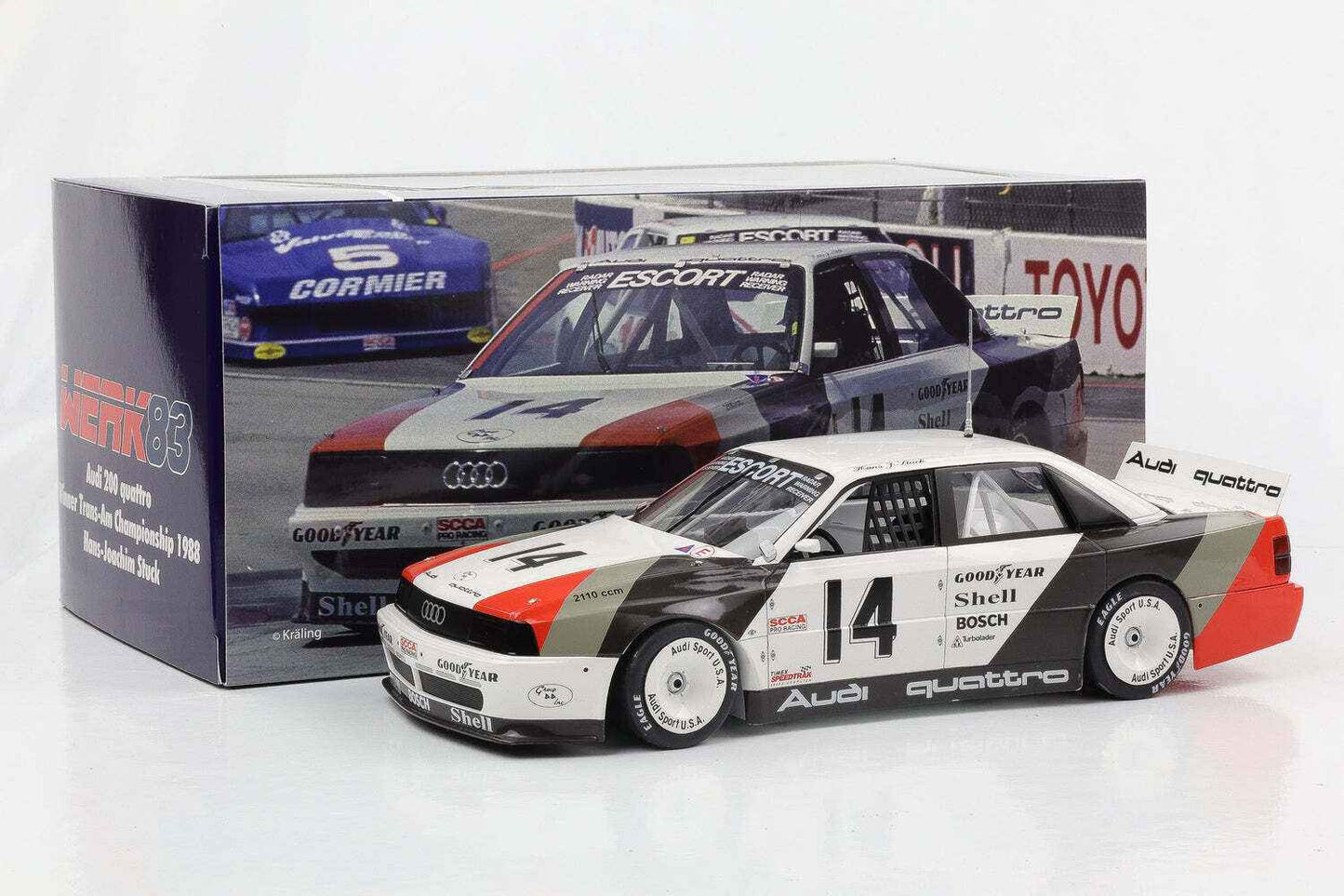 Werk83 Audi 200 Quattro Team Audisport No 14 Cleveland Trans-Am 1988 1:18 STM Diecast Default Title Default Title-