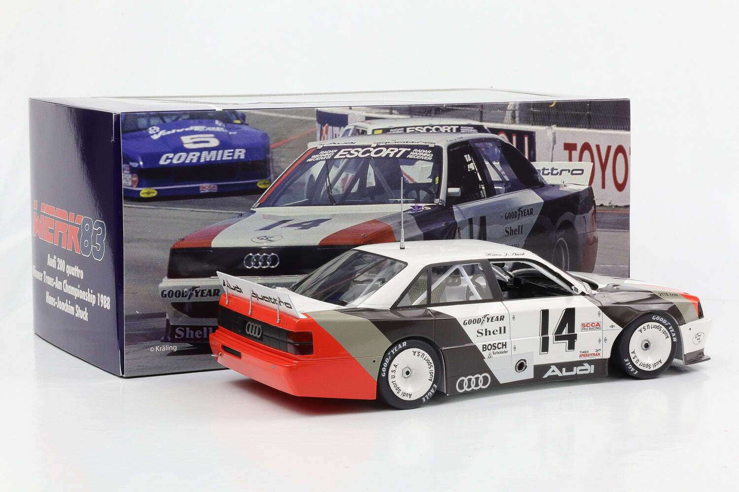 Werk83 Audi 200 Quattro Team Audisport No 14 Cleveland Trans-Am 1988 1:18 STM Diecast Default Title Default Title-