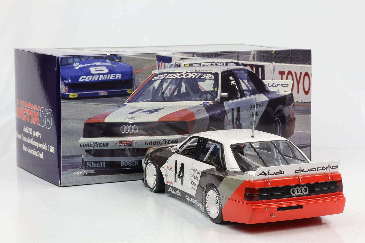 Werk83 Audi 200 Quattro Team Audisport No 14 Cleveland Trans-Am 1988 1:18 STM Diecast Default Title Default Title-