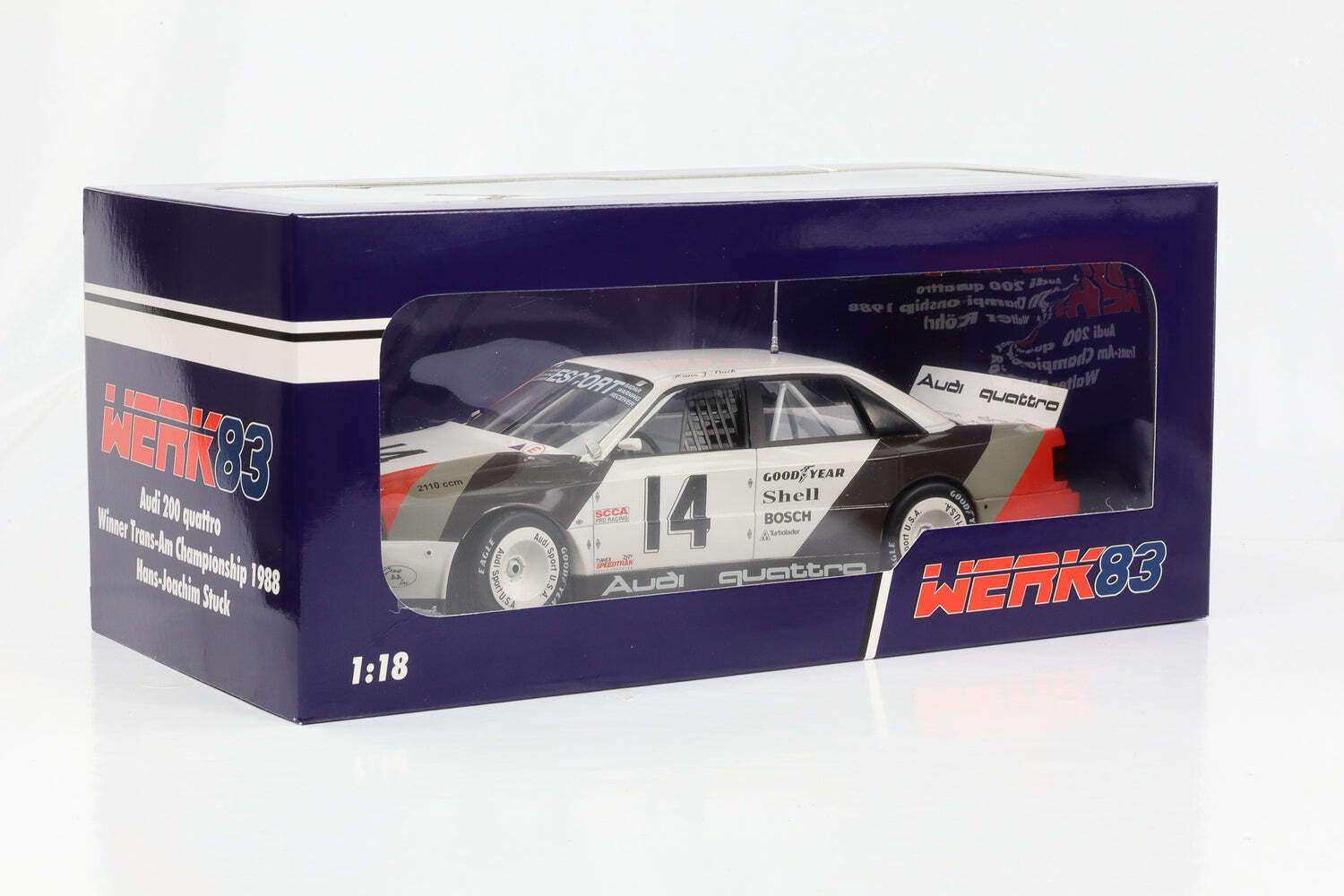 Werk83 Audi 200 Quattro Team Audisport No 14 Cleveland Trans-Am 1988 1:18 STM Diecast Default Title Default Title-