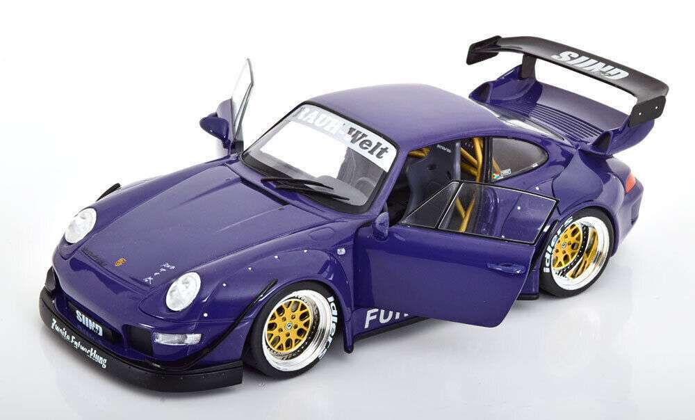 Werk83 Porsche 911 (993) RWB Rauh-Welt Furusato Sidney Hoffmann Purple 1:18 Cartsfy Inc.