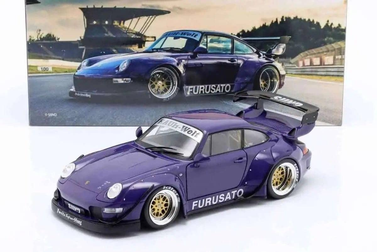 Werk83 Porsche 911 (993) RWB Rauh-Welt Furusato Sidney Hoffmann Purple 1:18 STM Diecast Default Title Default Title-