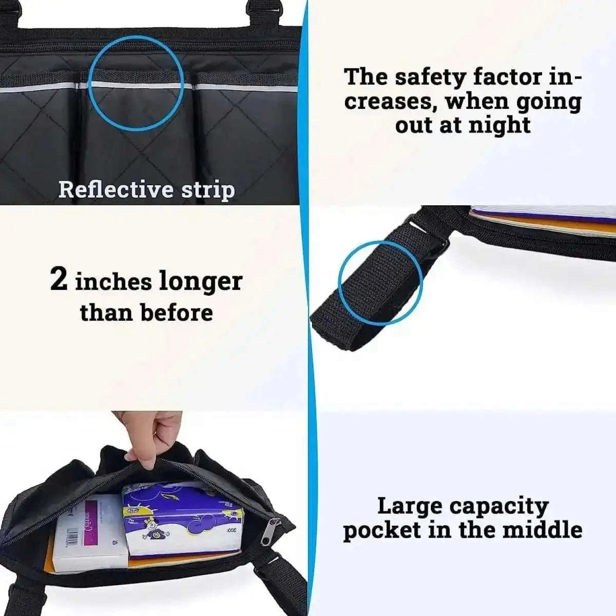 Wheelchair Armrest Organizer Bag Cartsfy Inc.