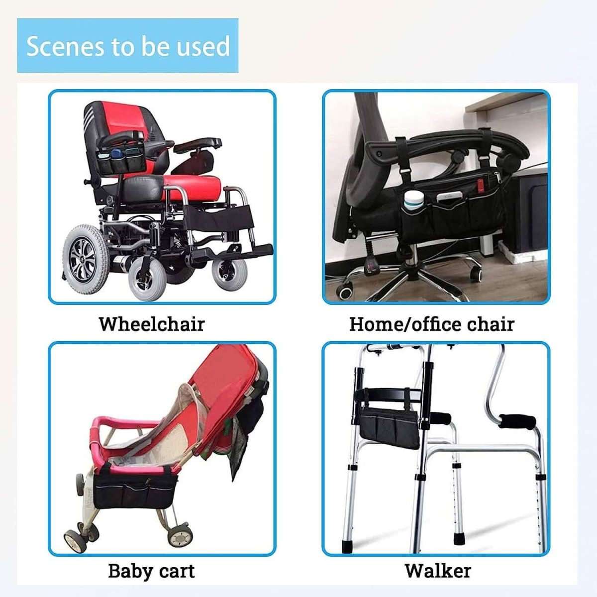 Wheelchair Armrest Organizer Bag Cartsfy Inc.