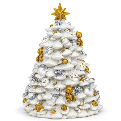 White Christmas Tree Spinning Musical Figurine Cartsfy Inc.