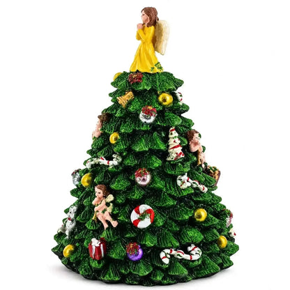 Wind-up Spinning Musical Christmas Tree with Angel Topper Cartsfy Inc.