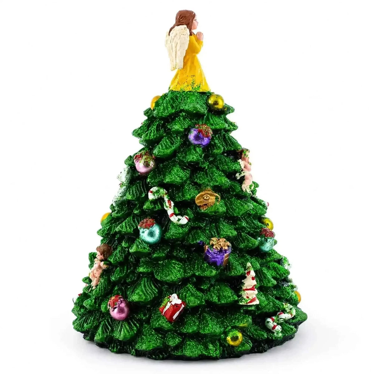 Wind-up Spinning Musical Christmas Tree with Angel Topper Cartsfy Inc.