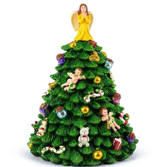 Wind-up Spinning Musical Christmas Tree with Angel Topper Cartsfy Inc.