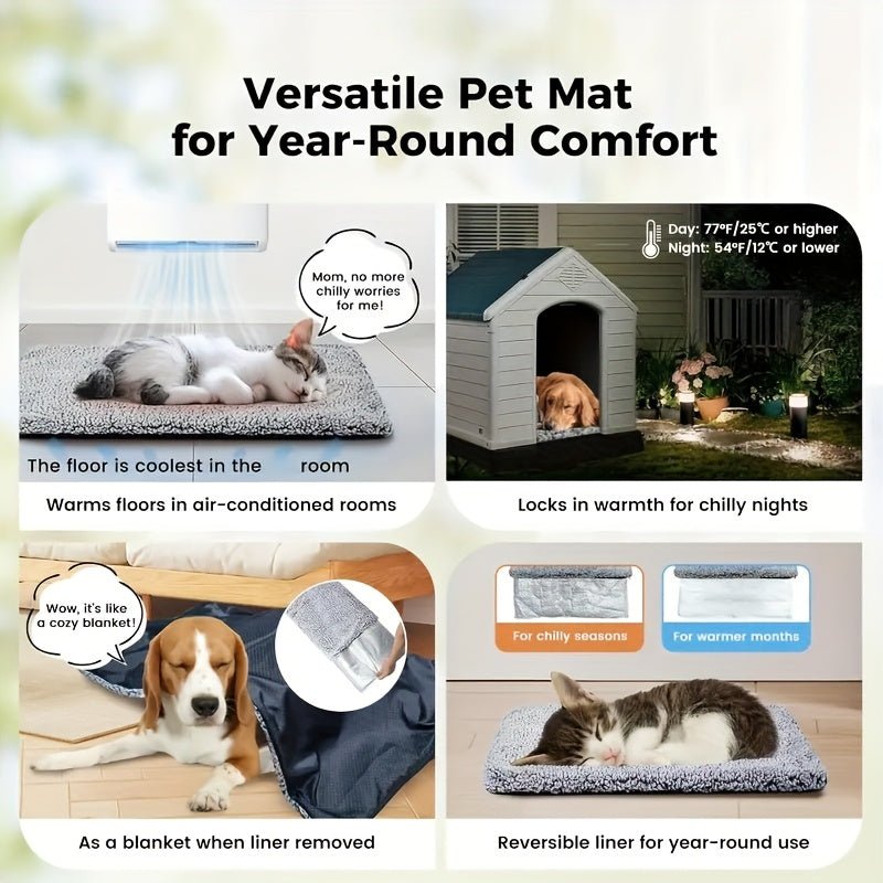 Winter Warming Pet Mattress – Non - Slip, Washable - Cartsfy Inc.
