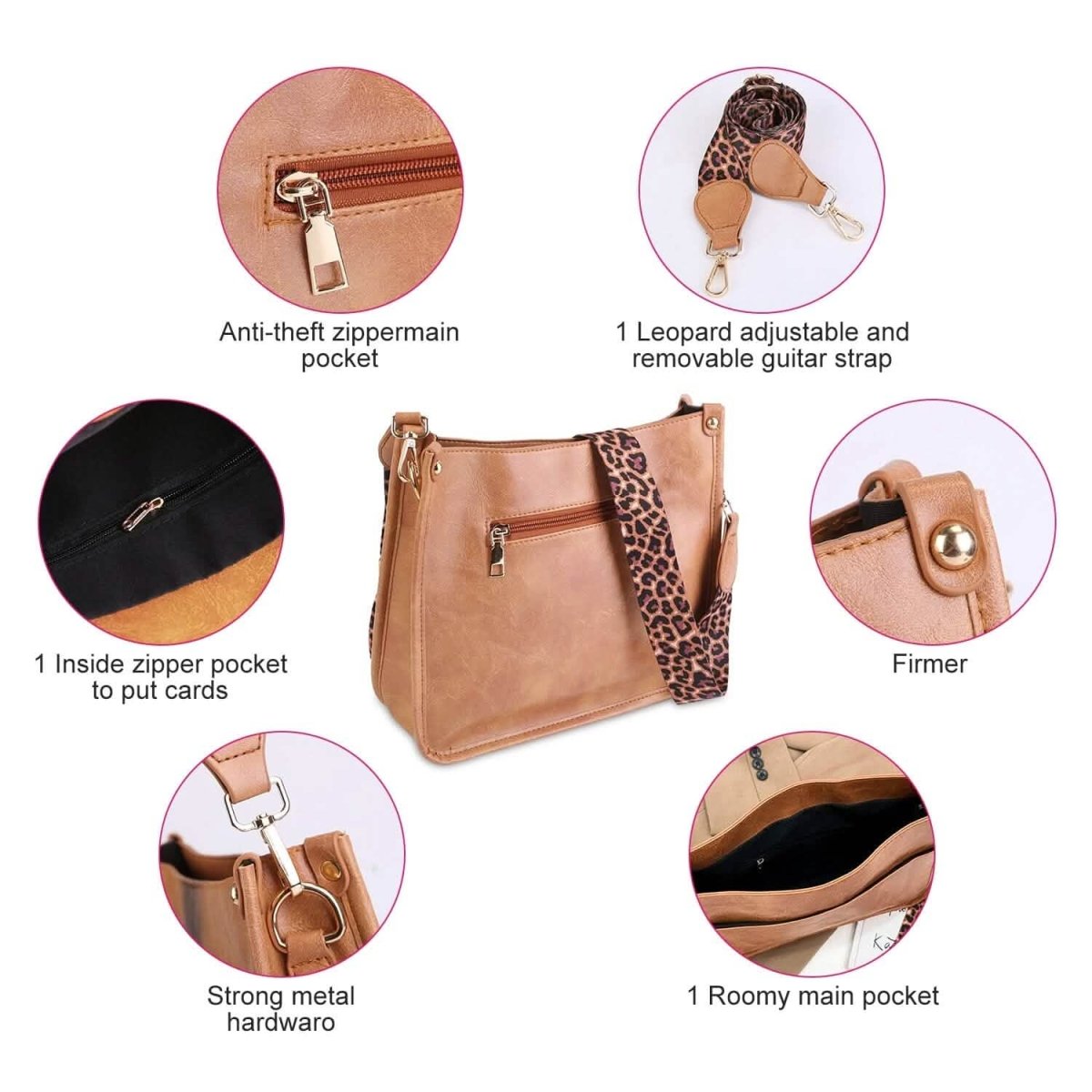 Women Fashion Leather Crossbody Bag - Cartsfy Inc.